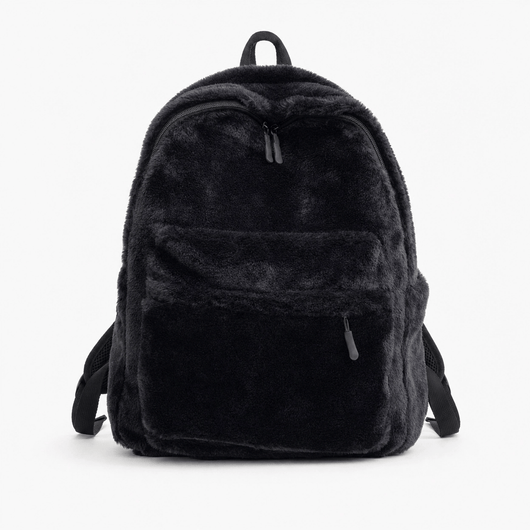 The Sunday Avenue Black Kids Plush Leopard Backpack - Charlie