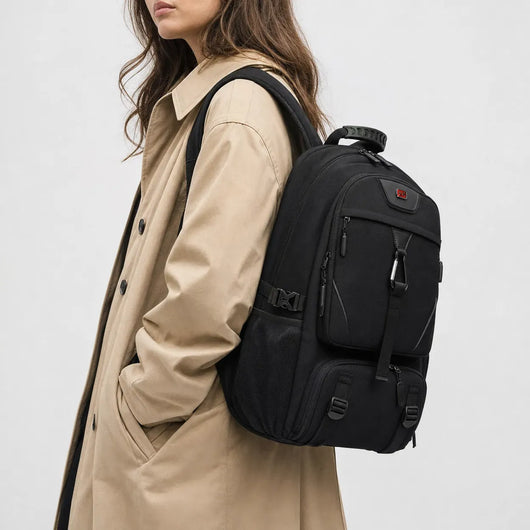 The Sunday Avenue Black Large Flight-Approved Backpack - Eden