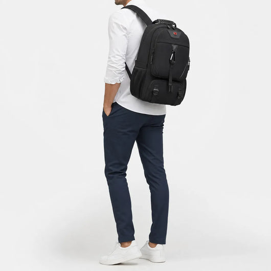 The Sunday Avenue Black Large Flight-Approved Backpack - Eden