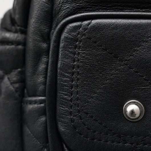 The Sunday Avenue Black Large Retro Shoulder Bag - Matilda