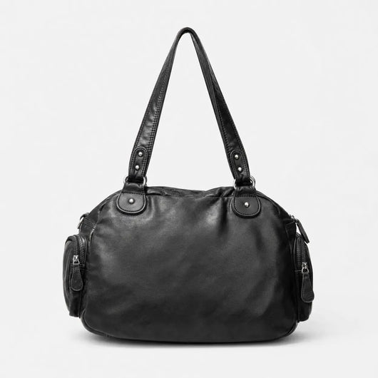 The Sunday Avenue Black Large Retro Shoulder Bag - Matilda