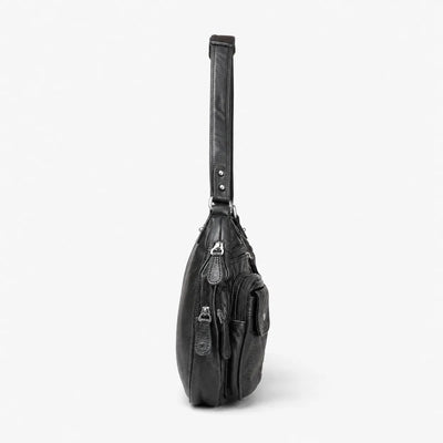 The Sunday Avenue Black Large Retro Shoulder Bag - Matilda