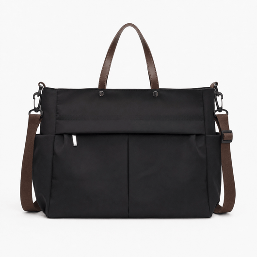 The Sunday Avenue Black Large School Shoulder Bag - Rosalind