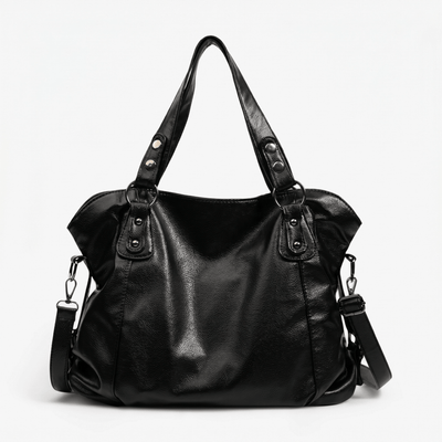 The Sunday Avenue Black Large Shoulder Tote - Sybil