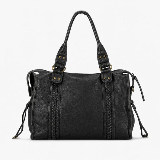 The Sunday Avenue Black Large Vintage Shoulder Bag - Dorothea