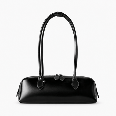 The Sunday Avenue Black Libra Covenette Brown Elongated Shoulder Bag