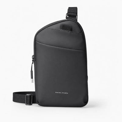 The Sunday Avenue Black Lightweight Waterproof Sling Bag - Hugo