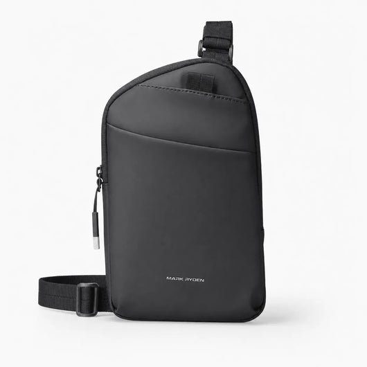 The Sunday Avenue Black Lightweight Waterproof Sling Bag - Hugo