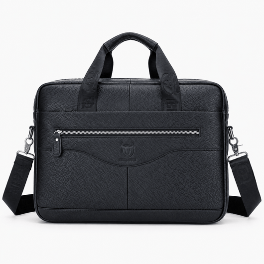 The Sunday Avenue Black Men's Vintage Brown PU Leather Laptop Briefcase with Removable Shoulder Strap
