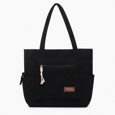 The Sunday Avenue Black Messenger Bag With Organiser - Vale