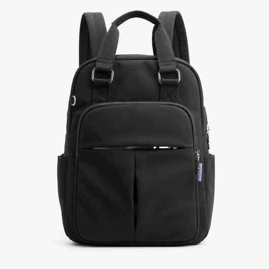 The Sunday Avenue Black Practical Everyday Backpack - Serena