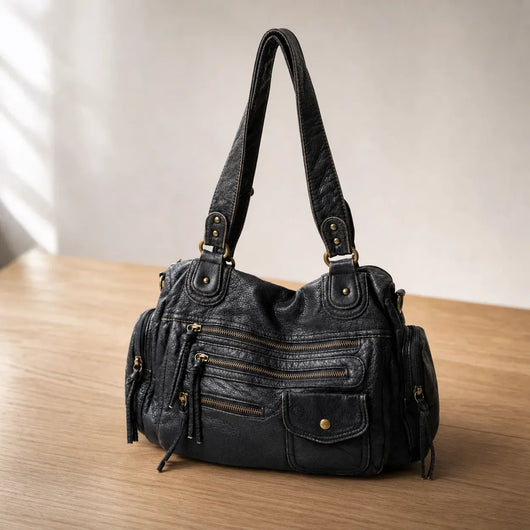 The Sunday Avenue Black School Backpack With Organisers - Chloe