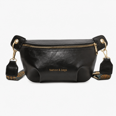 The Sunday Avenue Black Sleek Travel Bum Bag - Grace