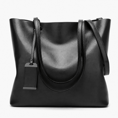 The Sunday Avenue Black Sleek Urban Tote - Josephine