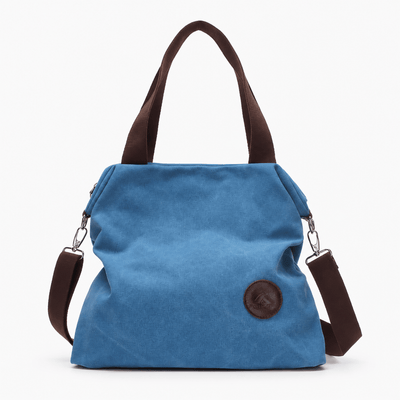 The Sunday Avenue Blue Kate Grey Canvas Convertible Shoulder Bag