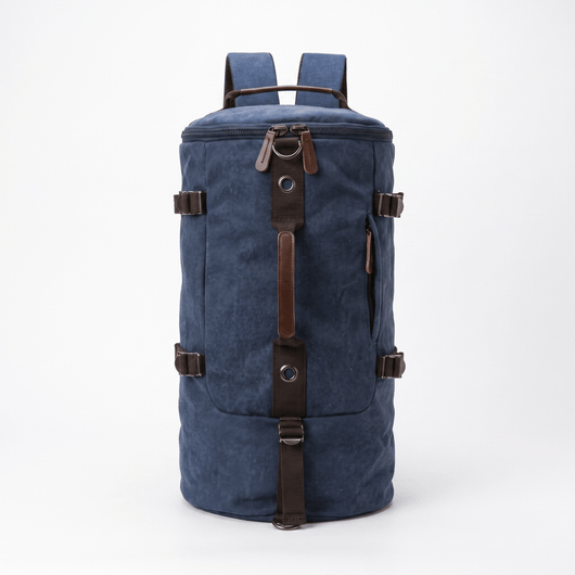 The Sunday Avenue Blue Travel Duffel Backpack Straps - Harlow