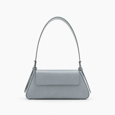 The Sunday Avenue Blue Women's Black Compact Shoulder Bag with Flap Closure