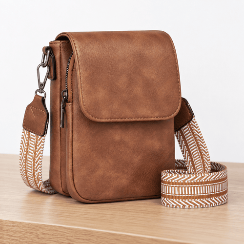 Faux Leather RFID Crossbody Bag - Isadora
