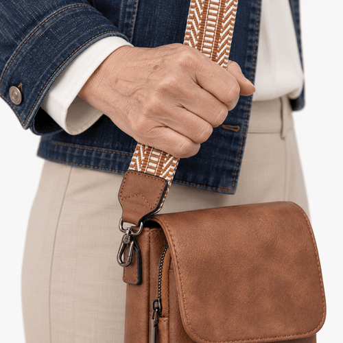 Faux Leather RFID Crossbody Bag - Isadora