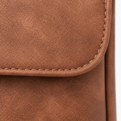 The Sunday Avenue Bonnie Brown Faux Leather RFID Crossbody Bag