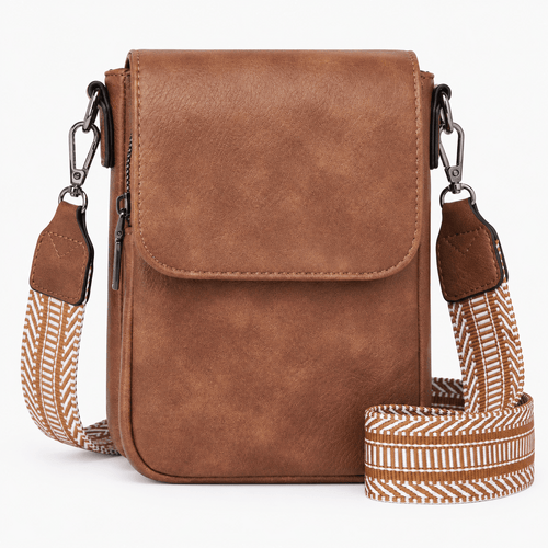 Faux Leather RFID Crossbody Bag - Isadora