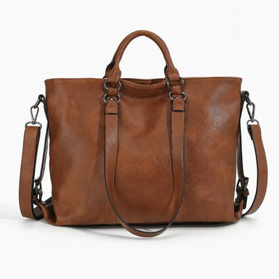 The Sunday Avenue Brown Spacious Daily Tote - Hester for Effortless Days