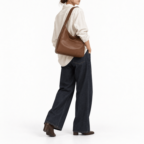 Vegan Leather Hobo Shoulder Bag for 13–15 Inch Laptops - Guinevere