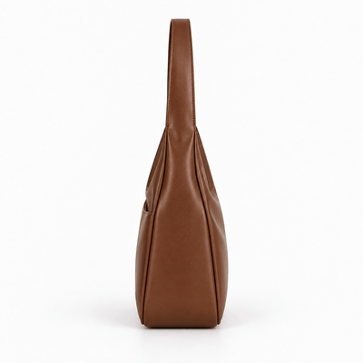 The Sunday Avenue Brown Vegan Leather Hobo Shoulder Bag for 13–15 Inch Laptops