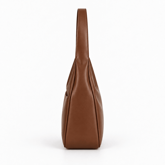 The Sunday Avenue Brown Vegan Leather Hobo Shoulder Bag for 13–15 Inch Laptops