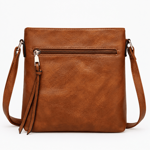 Women's Medium Leather Hobo Crossbody Bag with Removable Inner Pouch - Theodora
