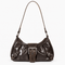 Women’s Synthetic Leather Shoulder Bag with Buckle Detail - Heidi