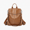 Women's Vintage PU Leather Convertible Backpack - Rosamund