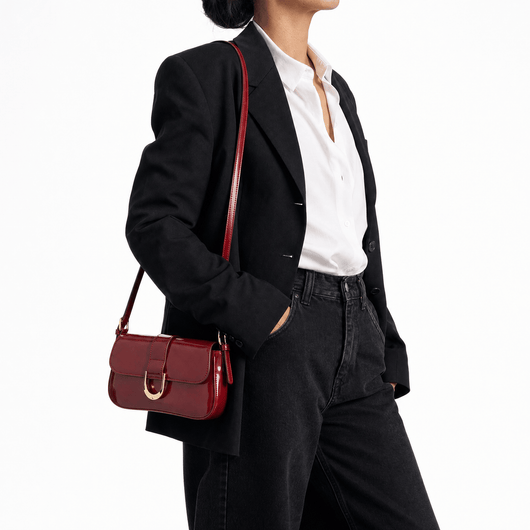 The Sunday Avenue Buckle Flap Shoulder Bag - Imelda