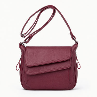 The Sunday Avenue Burgundy Relaxed Top Handle Handbag - Millie