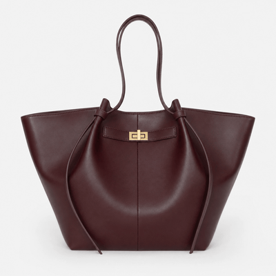 The Sunday Avenue Burgundy Spacious Work Tote - Cordelia