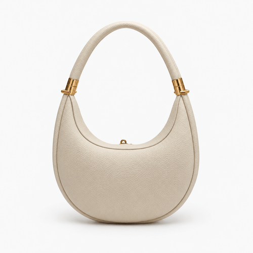 Pebbled Leather Crescent Shoulder Bag - Thomasin