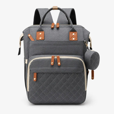 The Sunday Avenue Charcoal Quilted Maternity Backpack - Rowena