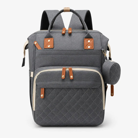 The Sunday Avenue Charcoal Quilted Maternity Backpack - Rowena