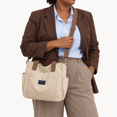 Structured Canvas Tote Bag for 15.6" Laptops - Honora