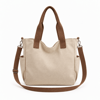 The Sunday Avenue Claire Structured Canvas Tote Bag for 15.6" Laptops