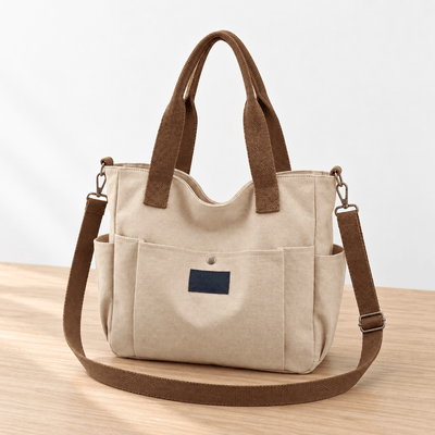 The Sunday Avenue Claire Structured Canvas Tote Bag for 15.6" Laptops