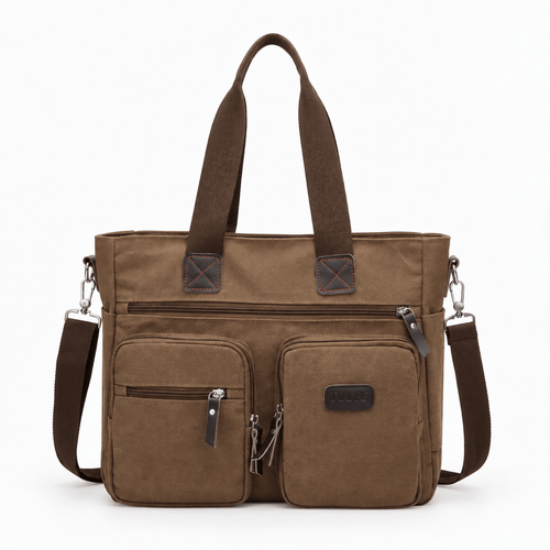 Canvas Multi-Pocket Tote Bag - Loveday