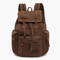 Men's Vintage Canvas Backpack with Leather Straps - Lavender