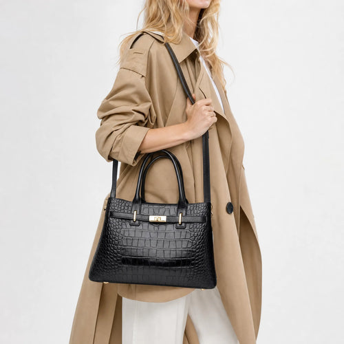 Crocodile Effect Handbag - Viveca