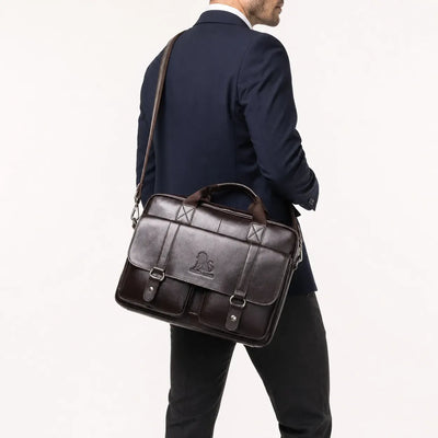The Sunday Avenue Dark Brown Professional Laptop Messenger - Leo