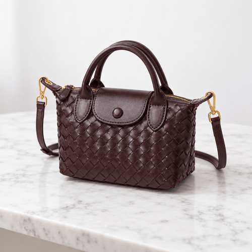 Woven Mini Crossbody Bag with Top Handles - Eloise