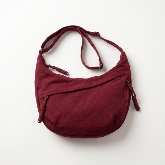 The Sunday Avenue Dark Red Oversize Travel Bum Bag - Perry