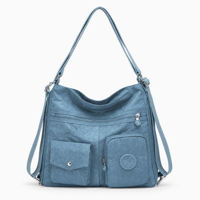The Sunday Avenue Denim Blue Stacey Blue Convertible Multi-Pocket Bag