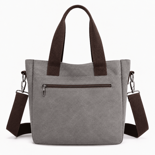 Canvas Multi-Compartment Tote Bag - Isolde