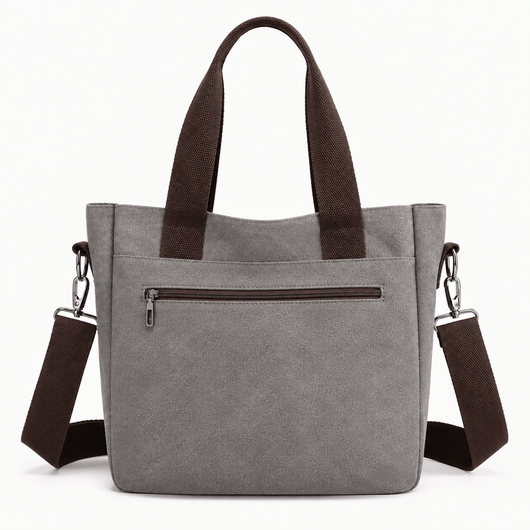 The Sunday Avenue Dorothy Grey Canvas Multi-Compartment Tote Bag